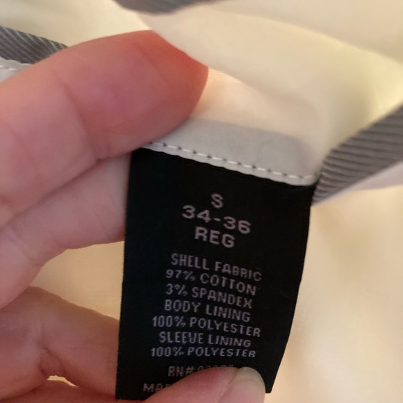 J Ferrar Brand Slim Fit White Sport Jacker - Picture 7 of 8